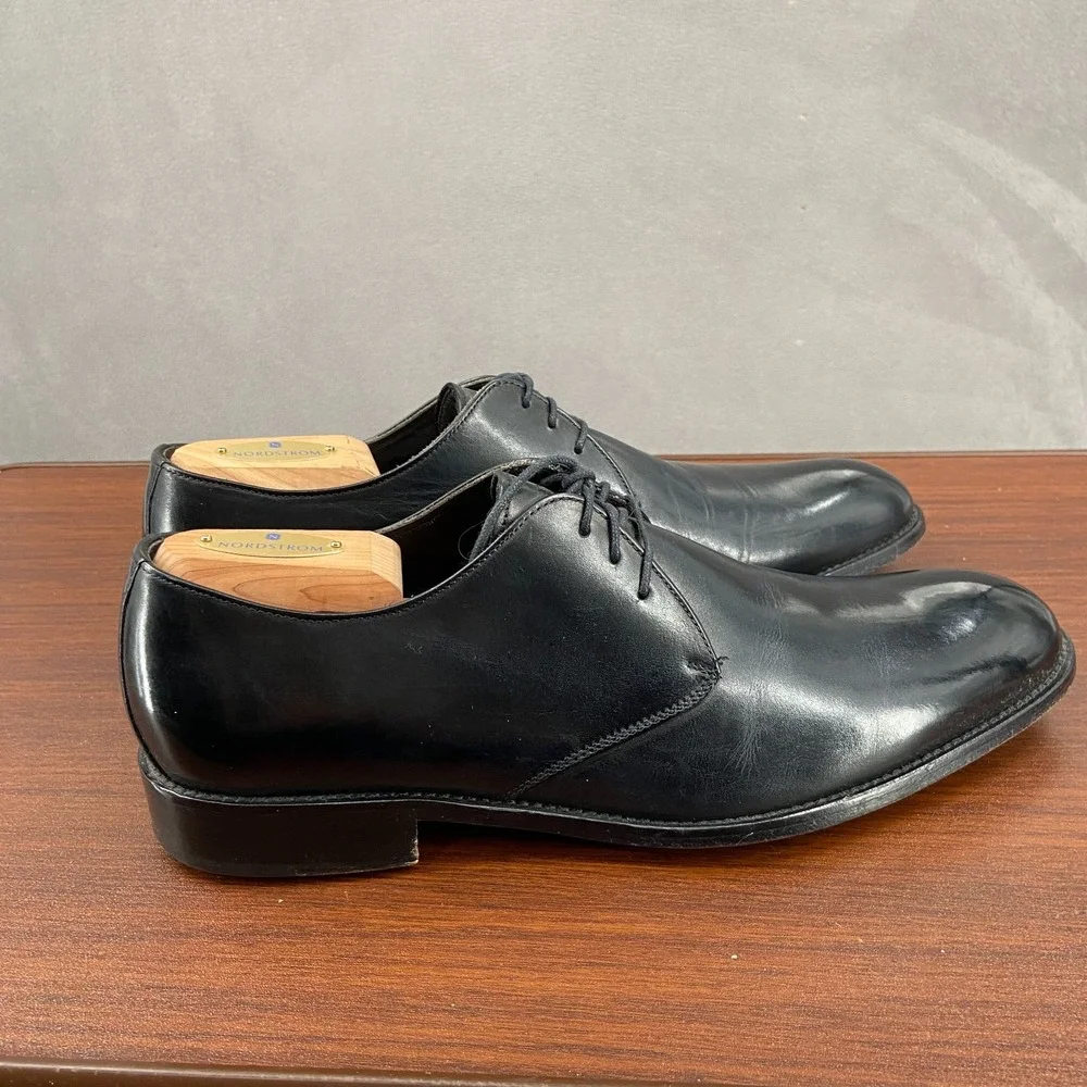 To Boot New York Winston 1898 Mens 9.5 Dress Shoes Black Leather Lace Up Derby